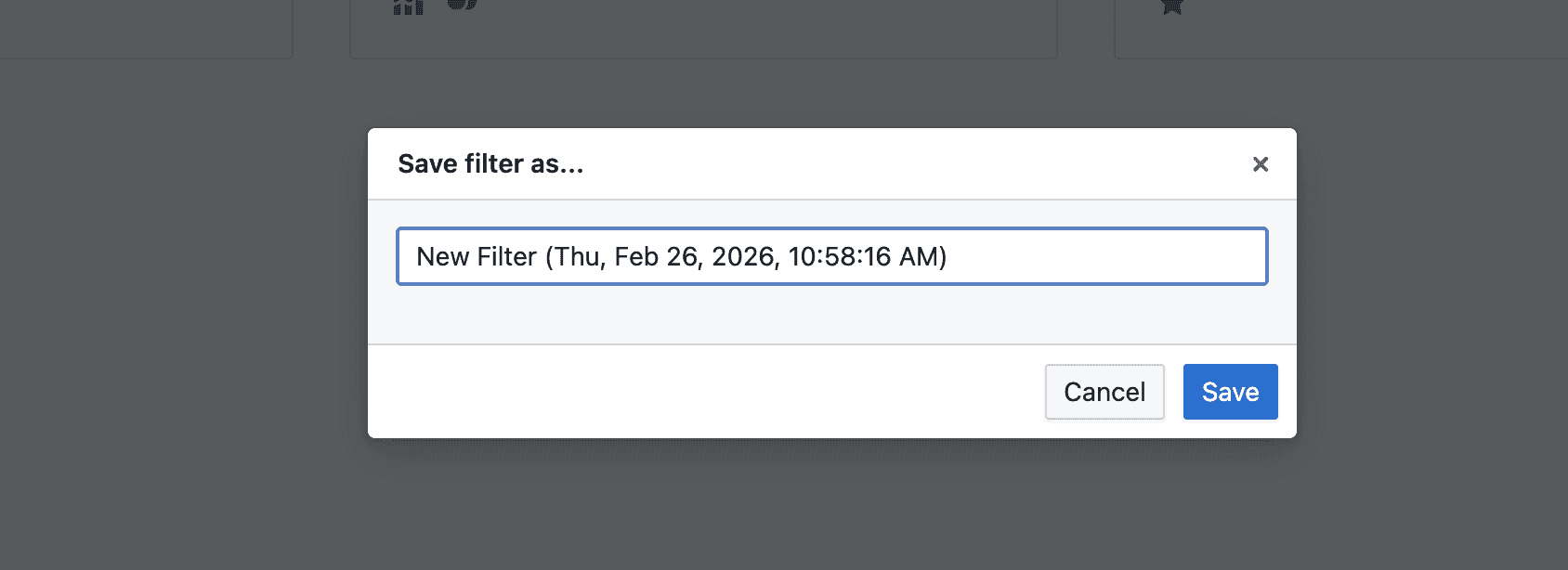 On save as dialog