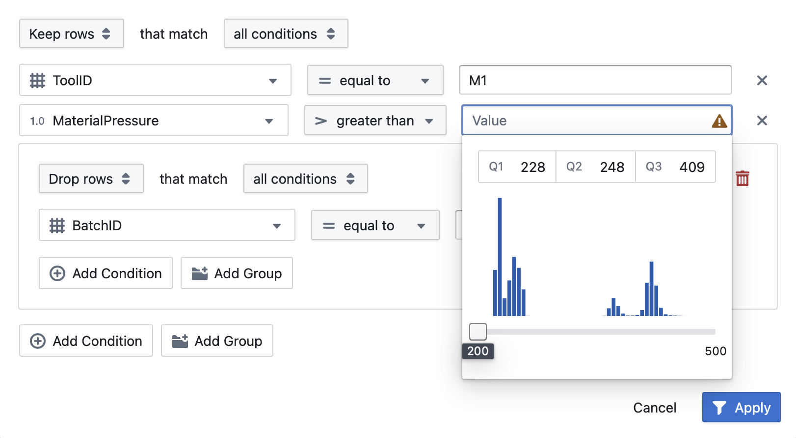 Filter Component Screenshot